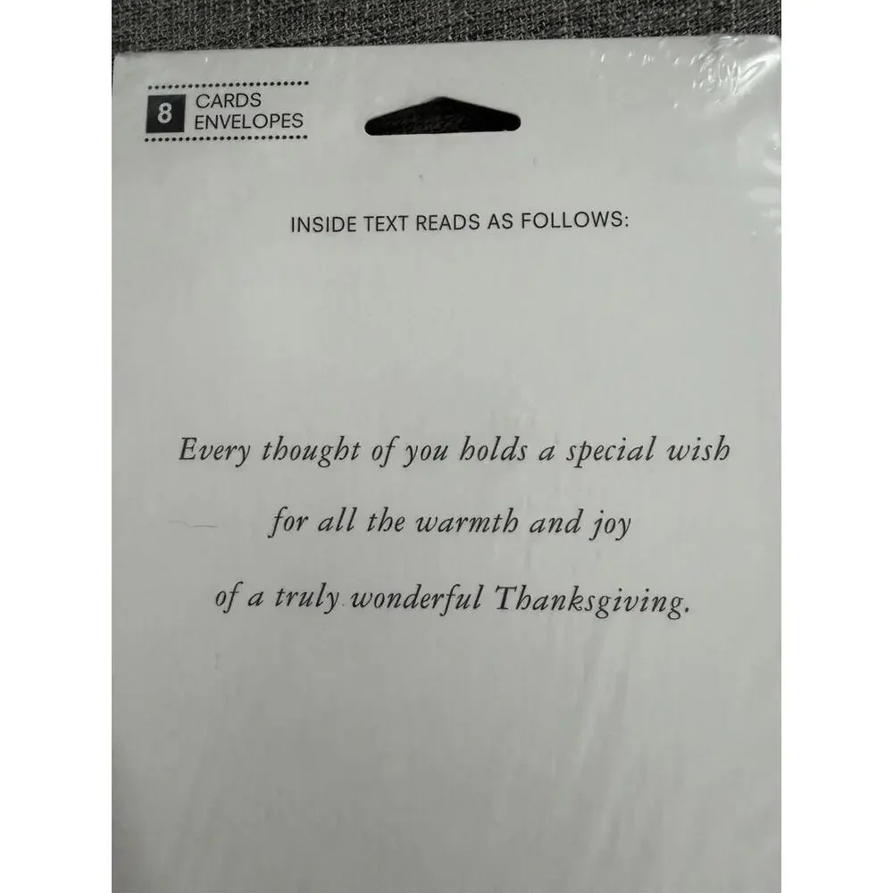 American Greetings Happy Thanksgiving Cards With Envelopes 8 Pack New